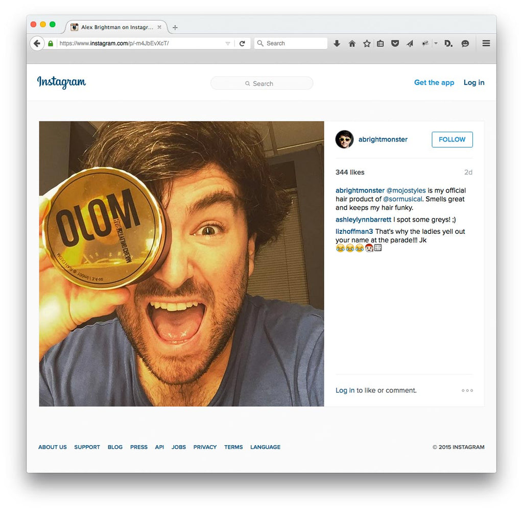 The “Official Hair Product” of Alex Brightman