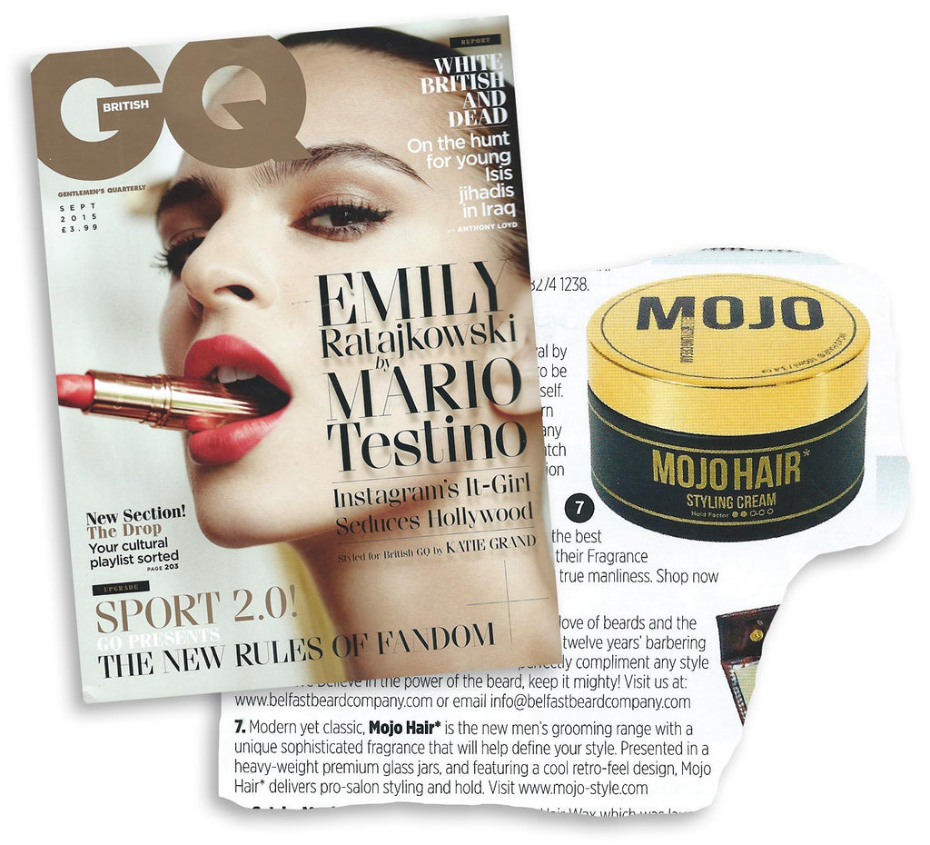 Mojo Hair* in the British edition of GQ magazine