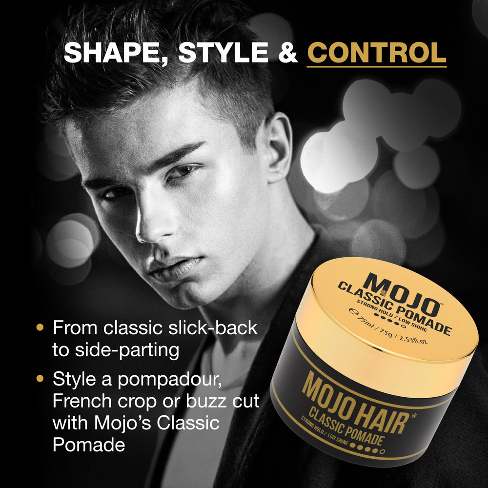 Mojo Hair Classic Pomade – Strong Hold & Low Shine | Luxury Fragrance | 75ml - benefit 2