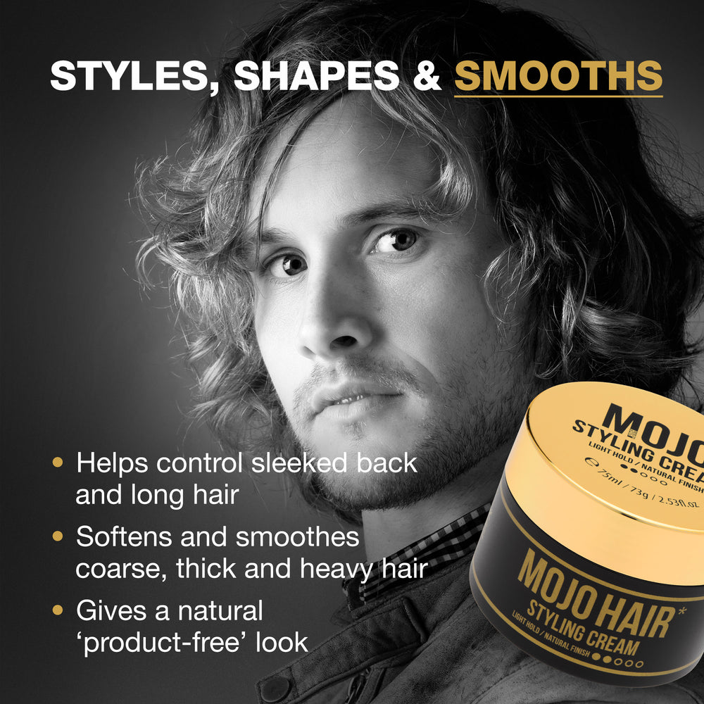 Mojo Hair Styling Cream — Light Hold & Natural Finish | Luxury Fragrance | Washes Out Easily | 75ml - benefit 2