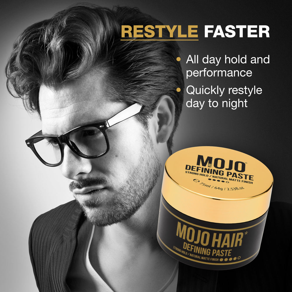 Mojo Hair Defining Paste – Strong Hold & Natural Matte Finish | Luxury Fragrance | 75ml - benefit 3