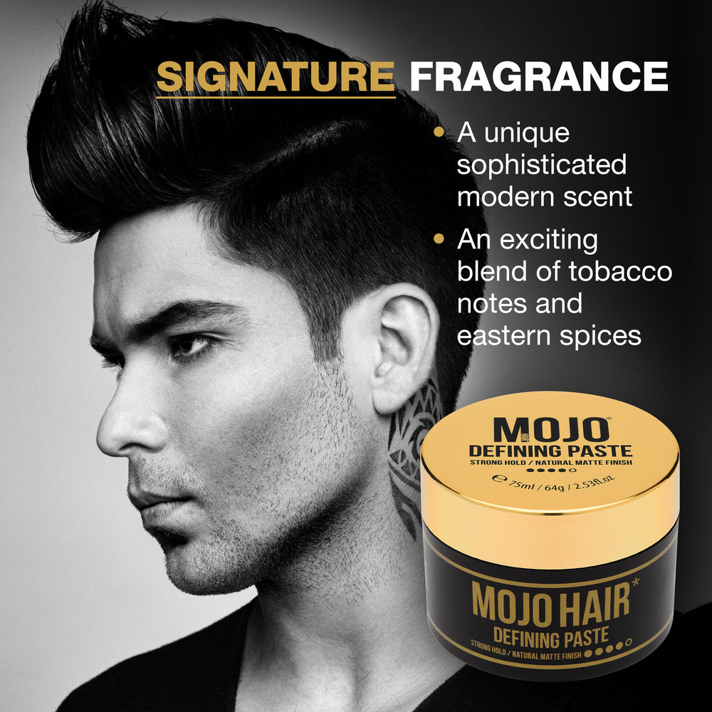 Mojo Hair Defining Paste – Strong Hold & Natural Matte Finish | Luxury Fragrance | 75ml - benefit 4