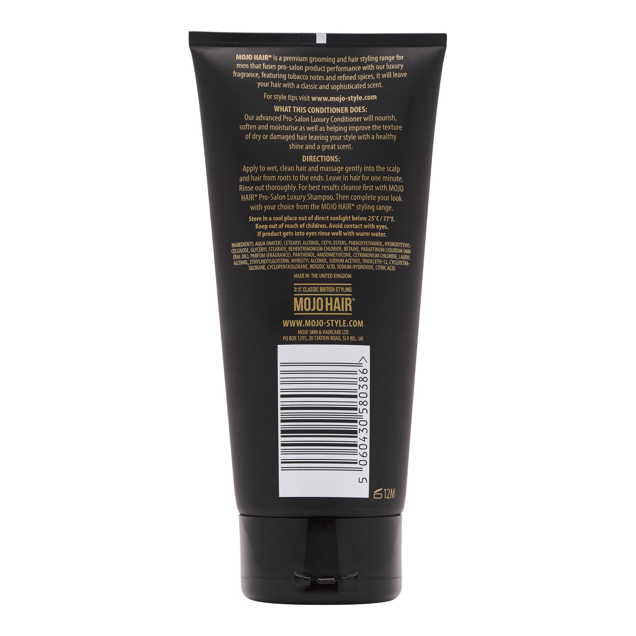 Mojo Hair Men’s Luxury Conditioner (Rear)