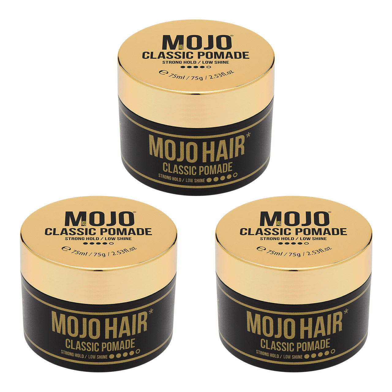 Mojo Hair Classic Pomade (75ml / 75g / 2.53fl.oz) x 3 pack
