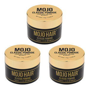 Mojo Hair Classic Pomade (75ml / 75g / 2.53fl.oz) x 3 pack