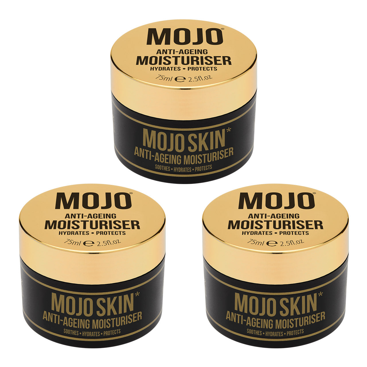 Mojo Skin Anti-Ageing Moisturiser (75ml) x 3