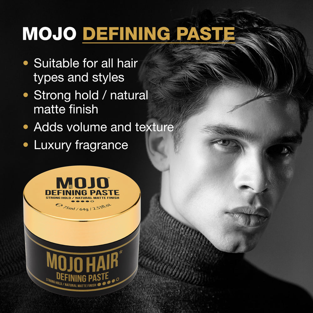 Mojo Hair Defining Paste – Strong Hold & Natural Matte Finish | Luxury Fragrance | 75ml - benefit 1