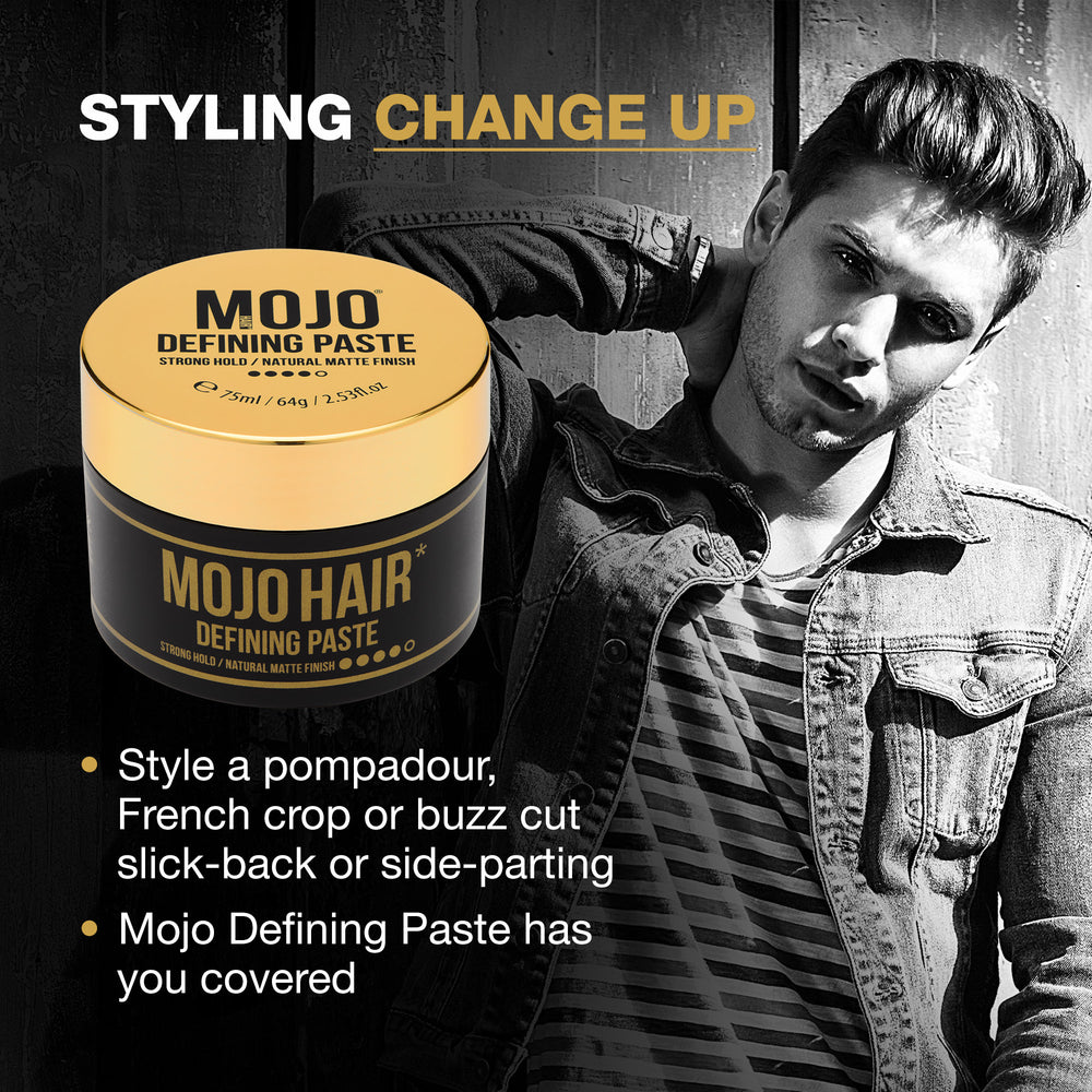 Mojo Hair Defining Paste – Strong Hold & Natural Matte Finish | Luxury Fragrance | 75ml - benefit 2