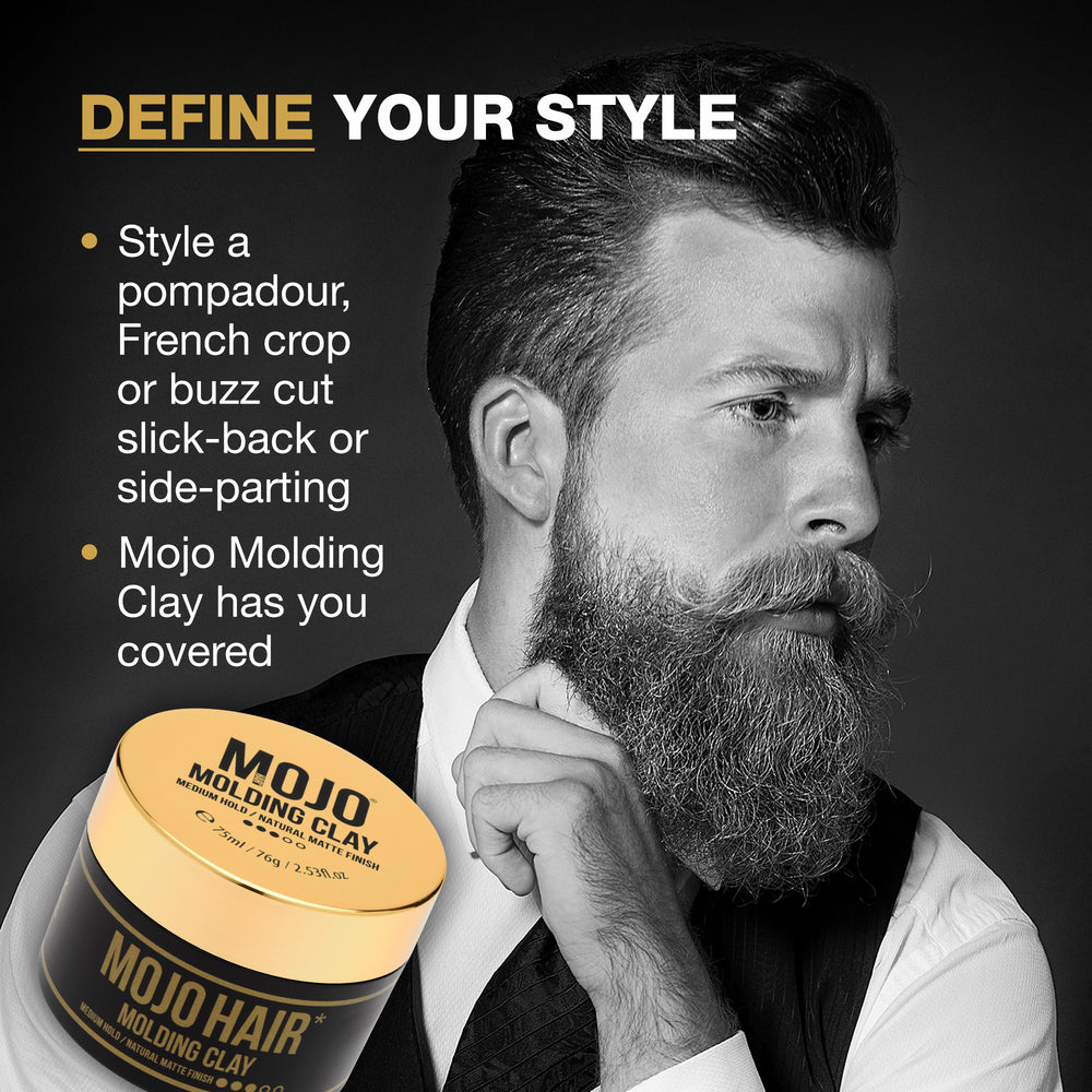 Mojo Hair Molding Clay – Medium Hold & Natural Matte Finish | Luxury Fragrance | 75ml - benefit 2