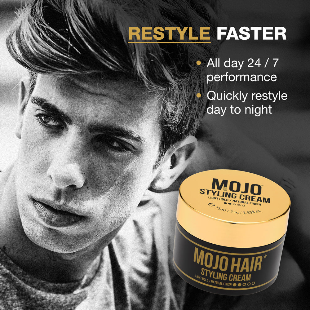 Mojo Hair Styling Cream — Light Hold & Natural Finish | Luxury Fragrance | Washes Out Easily | 75ml - benefit 3