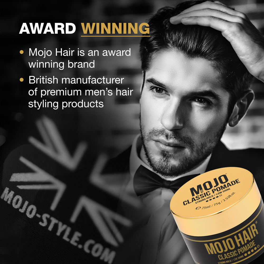 Mojo Hair Classic Pomade – Strong Hold & Low Shine | Luxury Fragrance | 75ml - benefit 5