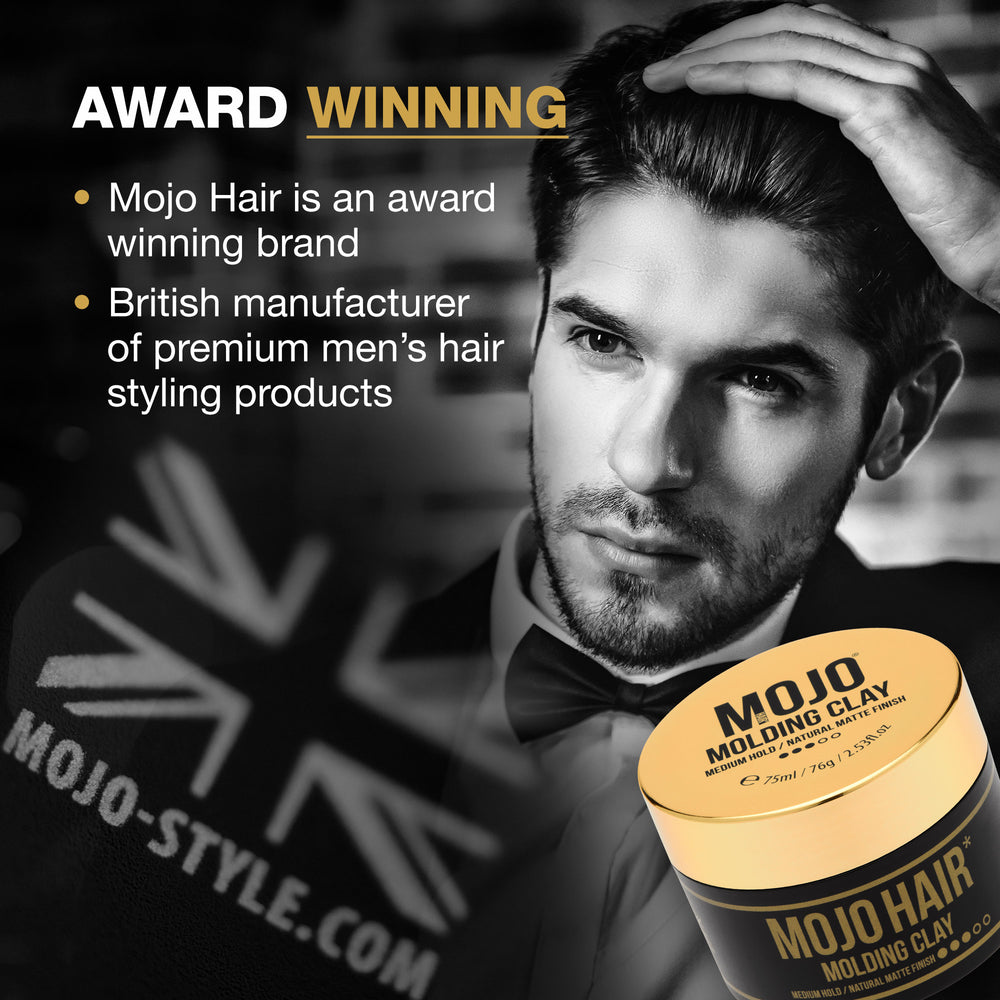 Mojo Hair Molding Clay – Medium Hold & Natural Matte Finish | Luxury Fragrance | 75ml - benefit 5