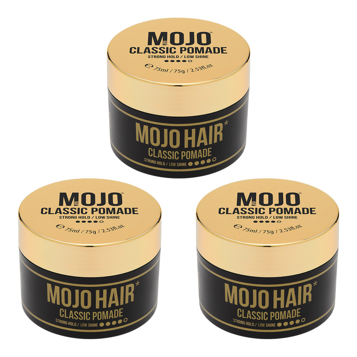 Mojo Hair Classic Pomade (75ml / 75g / 2.53fl.oz) x 3 pack