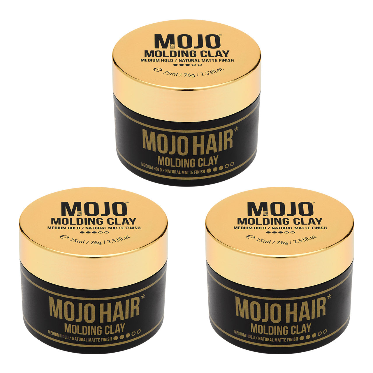 Mojo Hair Molding Clay (75ml) x 3